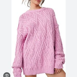 Free People Isla cable knit sweater tunic